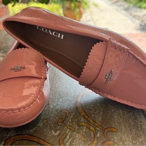 Coach Women's Glossy Pink Flats
